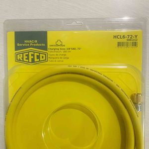 Tuyau de charge industriel Refco 3/8 SAE 72 jaune HCL6-72-Y 1,8 m 10 A pour services de réfrigération et CVC - Product Image 4