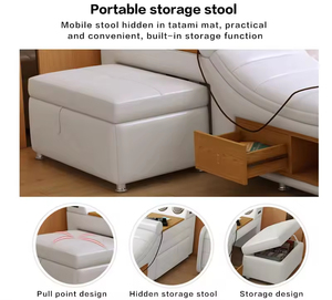 Cama Inteligente con Proyector Doble, Cuero Genuino, Multifuncional, Masaje Eléctrico, Cine en Casa, Dormitorio - Product Image 5