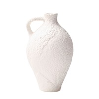 Vase en céramique de porcelaine blanche de luxe fait main, style Art déco, pour la décoration de table, les arrangements floraux et la décoration du salon