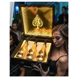 ace of spade carrier box led vip champagne bottle display case ace of spade carrier box