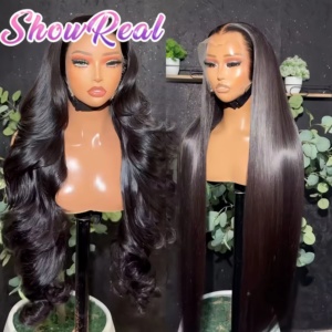 无胶高清透明蕾丝假发真人发原生发角质层对齐13x4蕾丝前假发女式批发 - Product Image 1