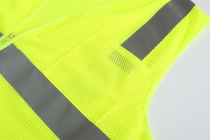 Chaleco de Alta Visibilidad Talla Americana S-5XL, Chaleco Reflectante de Seguridad para Construcción, Trabajo, Seguridad, Fluorescente con Logotipo y Bolsillos - Product Image 4