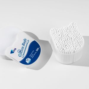 Buds-300pcs ผ้าฝ้ายแบบแท่งสำหรับกล่องกระดาษน่ารักปลายสำลีคุณภาพระดับพรีเมียม - Product Image 1