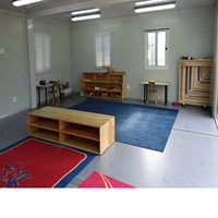 Maison duplex préfabriquée à deux étages de 20 pieds et salle de classe mobile pour les écoles et les centres commerciaux
