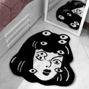 Felpudo de pvc con diseño de cara troquelada, alfombra personalizada con logotipo, liso, hecho en China - Product Image 6