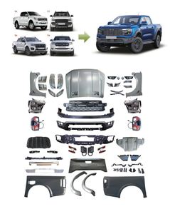 Kit carrosserie large pour Ford Ranger T6 <span class=keywords><strong>T7</strong></span> T8 2012-2021 à Ranger Raptor 2022, pare-chocs avant, calandre, kit carrosserie - Product Image 1