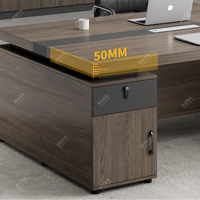 Ensemble table et chaise de bureau en forme de L, en PVC, moderne, pour deux personnes, face à face, de qualité commerciale, pour la maison/le bureau