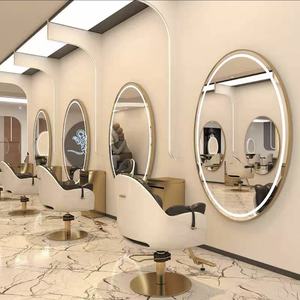 Miroir mural LED rond pour la coiffure, la beauté, le maquillage et l'utilisation en salon pour les salons de coiffure - Product Image 2