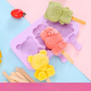 Moldes de Silicona para Helados con Tapas, Libres de BPA, al por Mayor, Diseño de Dibujos Animados, Bandejas para Cubitos de Hielo, Novedad, Juego de <span class=keywords><strong>3</strong></span> Piezas - Product Image 5
