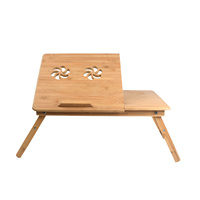 Table d'ordinateur portable de Style classique pour lit, bureau pour ordinateur portable, support multifonctionnel en bambou pour ordinateur portable, Table pour lit