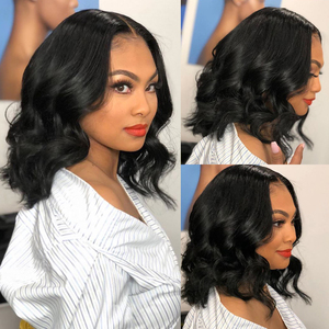 <strong>Short</strong> Bob 4x4 Closure <strong>Wig</strong> Body Wave 13x4 Lace Front Human Hair <strong>Wigs</strong> for Black Women Brazilian Natural Pre Plucked Hairline - Product Image 5