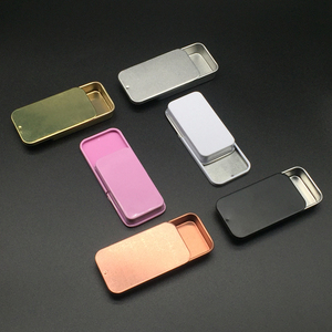 60X34X11Mm Slide Top Metal Case Lippenbalsem Solide Parfum Brow Zeep Pillen Wedstrijd Blikken Doos