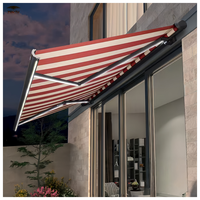 Store extérieur rétractable électrique en aluminium à bras pliables, protection solaire pour terrasse