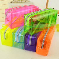 Trousse de maquillage étanche en PVC transparent de grande capacité avec fermeture éclair pour le voyage et le stockage à domicile