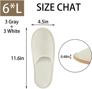 Pantuflas de Spa, Pantuflas Desechables Antideslizantes para Huéspedes, Lavables, para Casa, Interiores, Baño, Dormitorio, Hotel, Pantuflas para Novia - Product Image 3