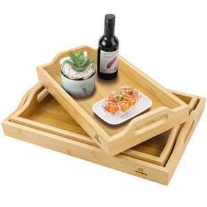 GL популярный поднос для сервировки на заказ, бамбуковый деревянный поднос, журнальный столик, деревянный бамбуковый поднос для сервировки с ручками - Product Image 6