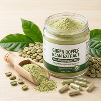 Extrait de grains de café vert de haute qualité en poudre 15%-45% d'acide chlorogénique |   Approvisionnement en gros |   Extrait naturel d'herbes Green Life