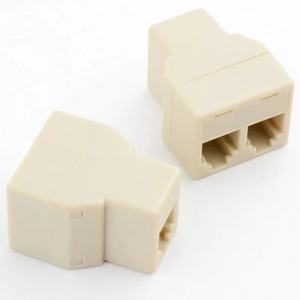 وصلة فاصلة شبكة 3 اتجاهات Cat5E Cat6 RJ45, موصل فاصلة شبكة RJ45 أنثى إلى 2 RJ45 أنثى كابل Lan إيثرنيت ، مقرنة فاصلة - Product Image 2