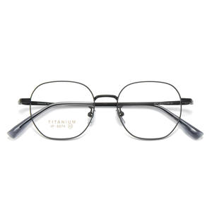 Montures de lunettes en titane pur, forme géométrique, légères, unisexe, monture complète 6074, origine Danyang - Product Image 4