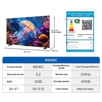 Téléviseur intelligent LCD Haier 85H6C 85 pouces DeepSeek AI pour la maison