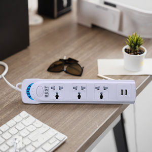 ปลั๊กพ่วงอัจฉริยะสำหรับบ้าน รุ่นใหม่ <span class=keywords><strong>ยาว</strong></span> 3 <span class=keywords><strong>เมตร</strong></span> ป้องกันไฟกระชาก พร้อมเต้ารับไฟฟ้า 3 ช่อง และพอร์ต USB - Product Image 2