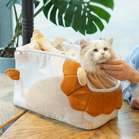 Sac de transport pour animaux de compagnie en forme de lion mignon, sac à main portable en tissu pour chat, petit chien, promenade en plein air