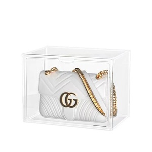 Xách tay Máy tính để bàn Closet Organizer túi trong suốt Quà tặng hộp hiển thị dày nhựa Túi xách hộp lưu trữ & Thùng C888 - Product Image 1