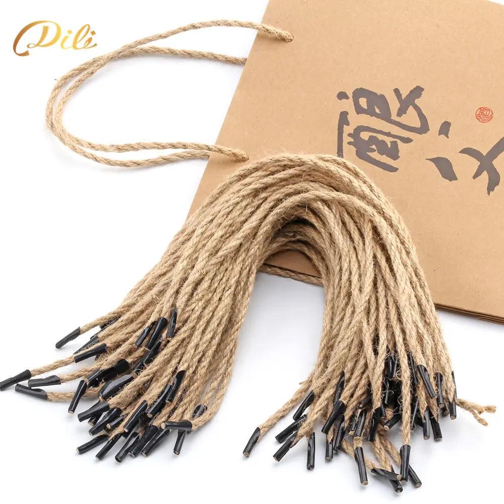 Nhà Máy Bán Buôn 4Mm Cây Gai Dầu Tự Nhiên Sợi Dây Thừng Xử Lý Xoắn Đay PP Sợi Dây Thô DIY Craftpaper Túi sisal Túi Sợi Dây Thừng Twine 3Mm