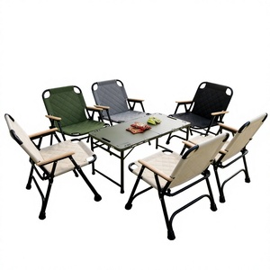 Chaise pliante d'extérieur double tube en forme de fer à cheval, <span class=keywords><strong>tabouret</strong></span> portable, table de <span class=keywords><strong>camping</strong></span> renforcée, pour balcon, cour et loisirs - Product Image 1