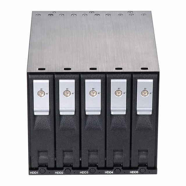 Hot Swap Hard Drive 5 Bays SAS/SATA HDD Mobile Rack for 3 X 5.25" Optical Drive Bay