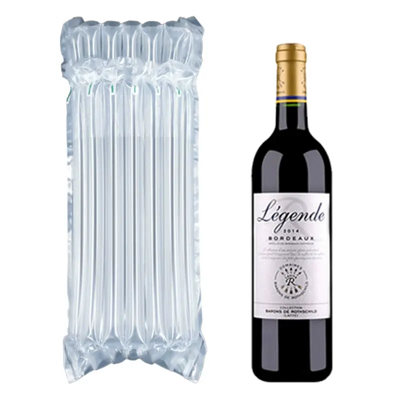 Kantong udara plastik kemasan tiup gelembung tas kolom udara untuk botol anggur Anti menghancurkan dengan ukuran yang berbeda