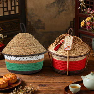 Nouvelle boîte cadeau gâteau du Festival des Bateaux-Dragons, panier en bambou tressé portable, cadeau d'entreprise du Vietnam, sans fonctionnalité - Product Image 2