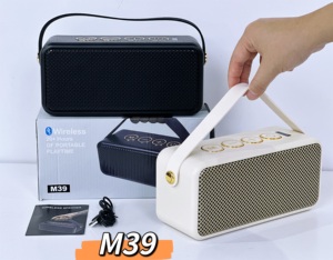 <span class=keywords><strong>Retro</strong></span> Loa Bluetooth Di Động M39 Không Dây Cầm Tay <span class=keywords><strong>Boombox</strong></span> Với Dual 6W Trình Điều Khiển 1500MAh Pin USB TF AUX FM TWS Stereo - Product Image 2