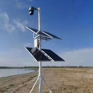 Kit de monitoramento solar para uso externo, painel solar de 60W, bateria de 30Ah, sistema de monitoramento solar 12V para uso doméstico