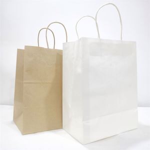 KM Luxury Custom Heavy Duty Large Kraft Paper <b>Bags</b> for Food Paper Delivery Takeaway <b>Bags</b> - Product Image 3