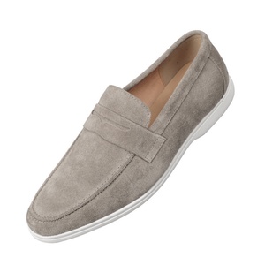 Mocassins Gommino d'hiver pour hommes en cuir véritable, confortables, faits main, légers, imprimés, à enfiler, pour le bureau - Product Image 1