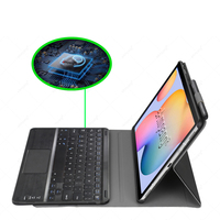 Untuk Samsung Galaxy Tab S6 Lite 10.4 untuk Samsung SM-P610 P615 PU Kulit Ramping Casing Keyboard Ajaib