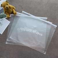 Sacs d'Emballage en Plastique Personnalisés Blanc Mat/Givré avec Fermeture Éclair, Sacs Vêtements Zip Refermables pour T-shirts et Maillots de Bain avec Logo