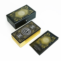 Cartes de tarot et d'oracle familiales personnalisées avec impression sur papier d'art 350 g/m², 78 cartes, estampage à chaud doré, avec boîte rigide en deux parties et guide