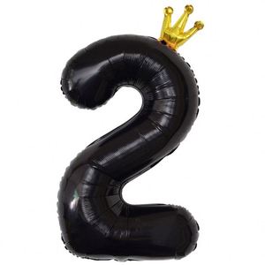 Ballons en feuille géants de 40 pouces, chiffres 0-9, rose et bleu, avec couronne, décoration de fête d'anniversaire, fournitures pour célébrations - Product Image 4