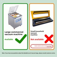 Sacs d'emballage sous vide durables PA/PE à surface gaufrée, anti-oxygène, pour stockage alimentaire étanche, transparents, compatibles congélateur, thermoscellables