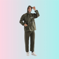 Ensemble imperméable de camping en plein air de style campagnard universel XXL, veste et pantalon, polyester durable, best-seller
