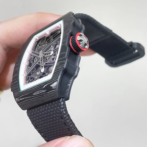 שעון טורביון מכני אוטומטי יוקרתי לגברים, דגם אולטרה-דק 7.8 מ\\\"מ, אולטרה-קל, מסיבי פחמן, עם לוח מחוגים עם מחוגים - Product Image 4