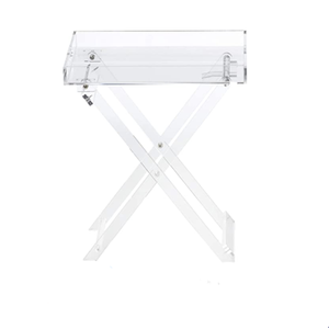Table à dîner pliable en acrylique, écologique, recyclable, plateau transparent, petite table, gain de place, repas, collation, café, facile - Product Image 4