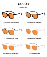 Lunettes anti-lumière bleue orange OEM, lunettes bloquant la lumière bleue, verres rouges, lunettes de lecture, lunettes bloquant la lumière bleue
