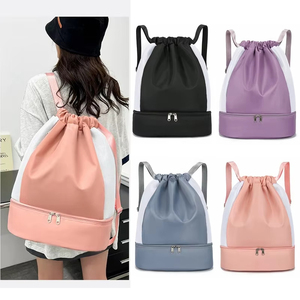 Bolsas de Gimnasio Impermeables con Logotipo Personalizado, Bolsas Deportivas con Separación para Ropa Seca y Mojada, Mochila de Gimnasio, Mochila de Viaje con Cordón para Senderismo - Product Image 2