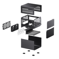 JONSBON3 NAS Chassis ITX Motherboard/Casing Aluminium/Power Supply SFX/Struktur Kompartemen Atas dan Bawah/8+1 Slot Hard Disk