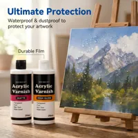TIMESRUI Vernis acrylique transparent à base d'eau, revêtement protecteur pour peinture acrylique, peinture à l'huile, toile d'art