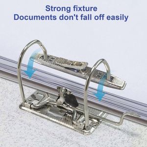 Hot Sale Black Project Folders Lever Arch File Folder A4 Plastic <b>Paper</b> Organizer Binder Wallet with Clip and Finger Grip Hole - Product Image 3