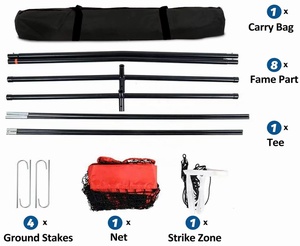 Red de Práctica Deportiva Resistente de 7'x7' para Béisbol y Sóftbol con Zona de <span class=keywords><strong>Strike</strong></span> Equipo de Entrenamiento para Bateo y Pitcheo - Product Image 4